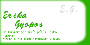 erika gyopos business card